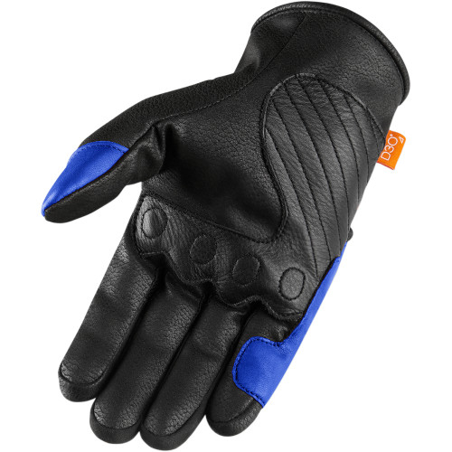Manusi piele Icon Contra2, culoare albastru/negru, marime M [2]