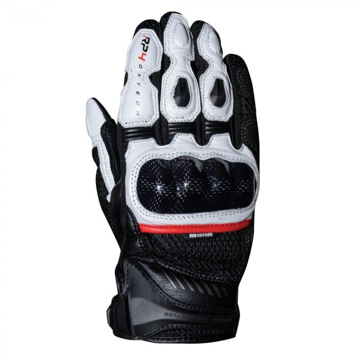 Manusi piele Oxford RP 4 Short Sports Glove Tech, negru alb, 2XL