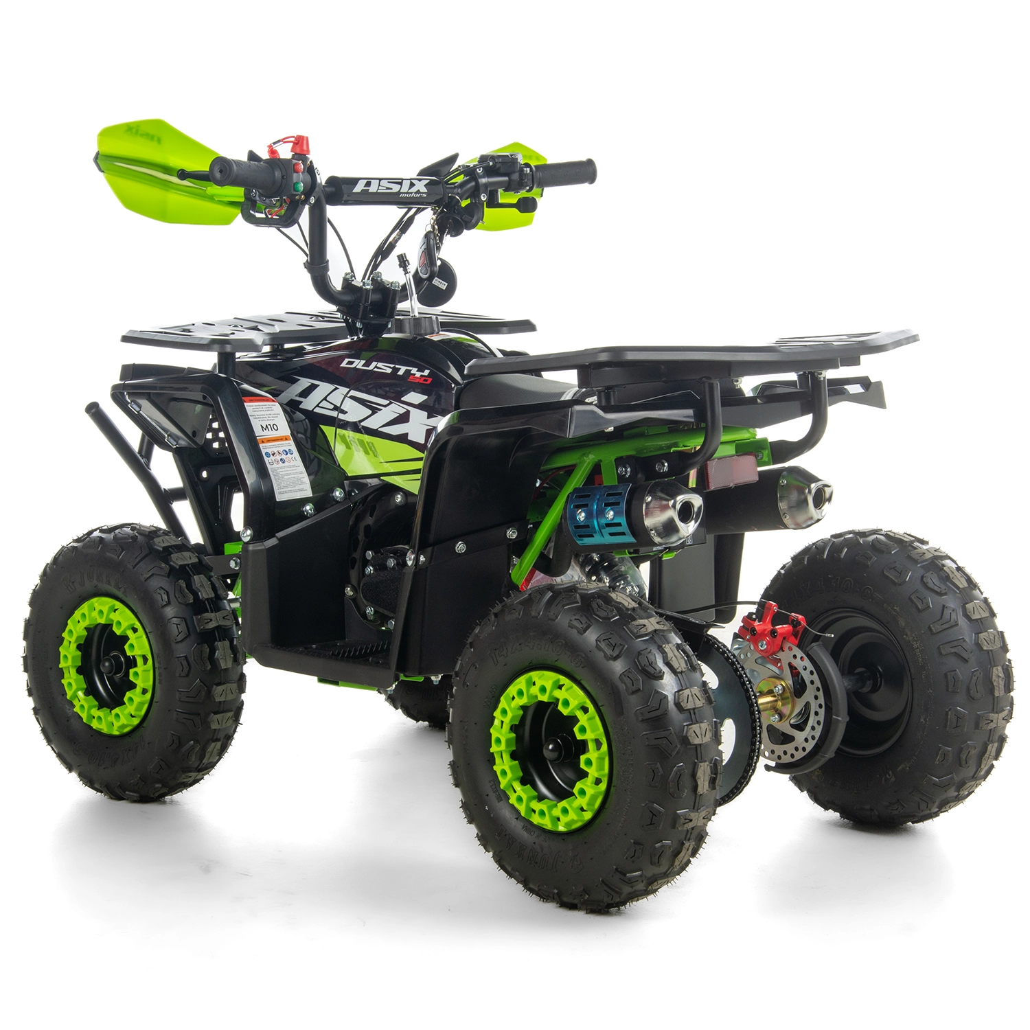 Mini atv Asix Dusty, roti 6inch, 50cc, 2 timpi, pornire electromotor, culoare negru/verde [2]
