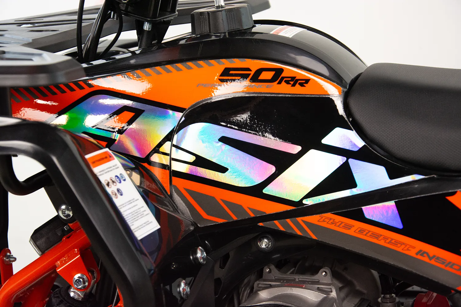 Mini atv Asix M10, roti 6inch, 50cc, 2 timpi, pornire electromotor, culoare gri/albastru [16]