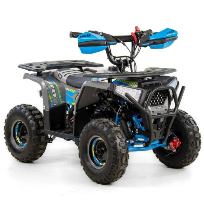 Mini atv Asix M10, roti 6inch, 50cc, 2 timpi, pornire electromotor, culoare gri albastru