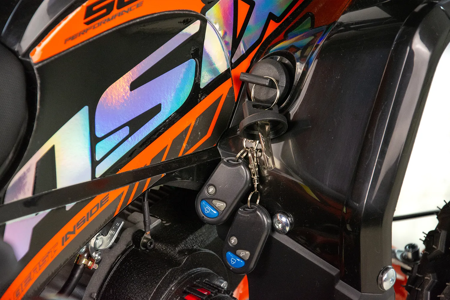 Mini atv Asix M10, roti 6inch, 50cc, 2 timpi, pornire electromotor, culoare gri/albastru [5]