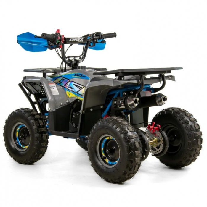 Mini atv Asix M10, roti 6inch, 50cc, 2 timpi, pornire electromotor, culoare gri/albastru [3]