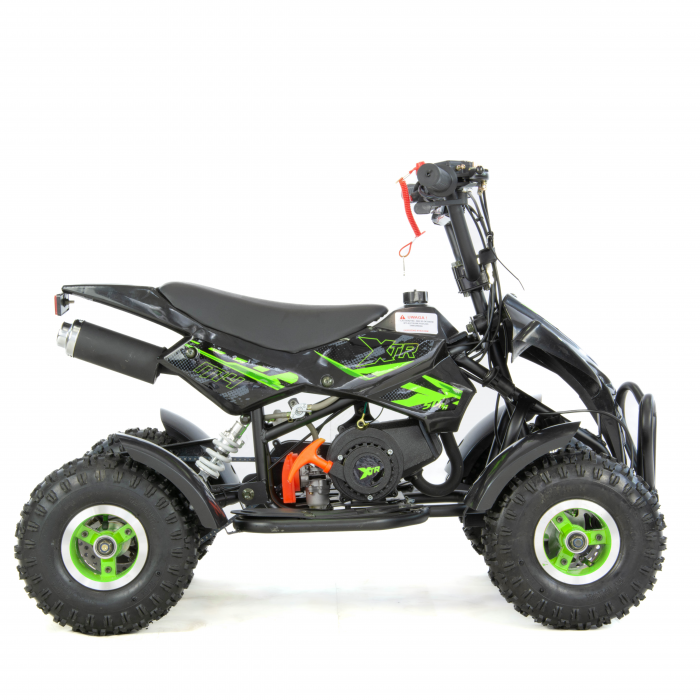 Mini atv XTR M4/4, roti 4 inch, 50cc, 2 timpi, pornire la sfoara , culoare negru/verde [2]