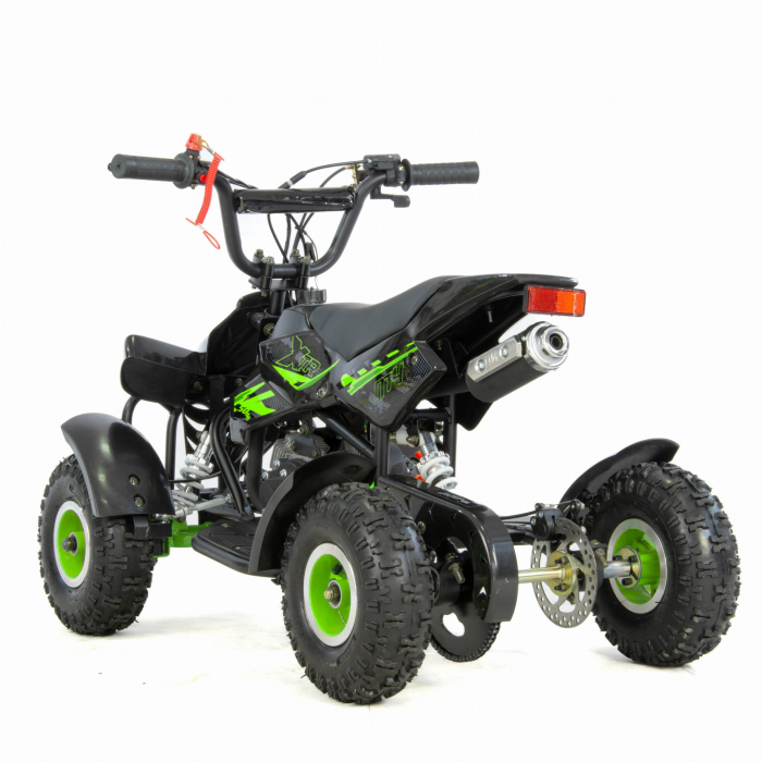 Mini atv XTR M4/4, roti 4 inch, 50cc, 2 timpi, pornire la sfoara , culoare negru/verde [6]