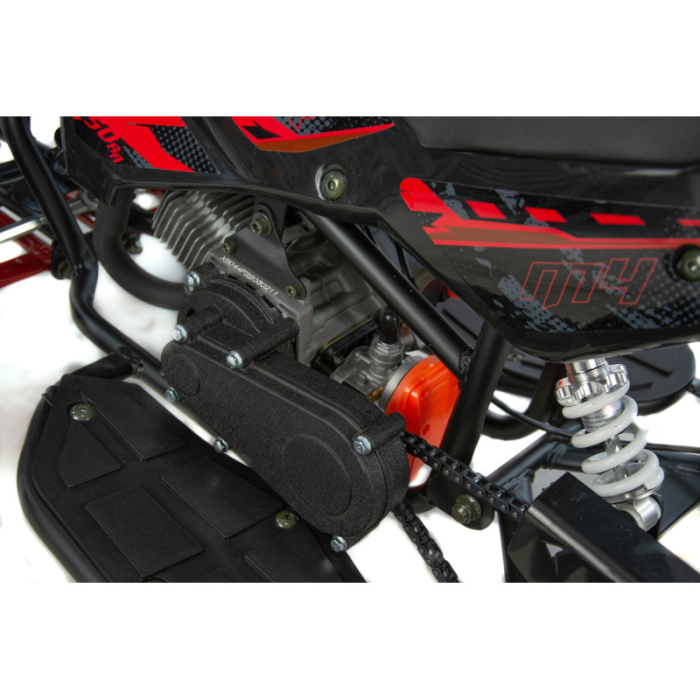 Mini atv XTR M4/4, roti 4 inch, 50cc, 2 timpi, pornire la sfoara, culoare negru/rosu [6]