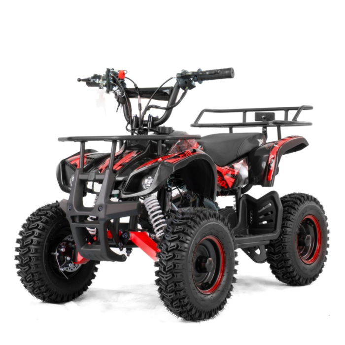 Mini atv XTR M7, roti 6 inch, 50cc, 2 timpi, pornire la buton, culoare negru/rosu [6]