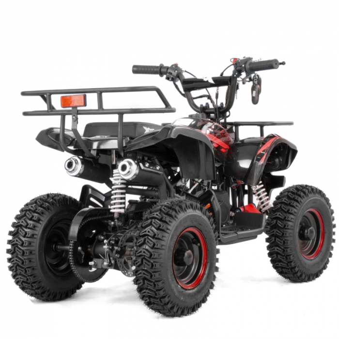 Mini atv XTR M7, roti 6 inch, 50cc, 2 timpi, pornire la buton, culoare negru/rosu [3]