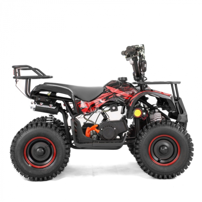 Mini atv XTR M7, roti 6 inch, 50cc, 2 timpi, pornire la buton, culoare negru/rosu [2]