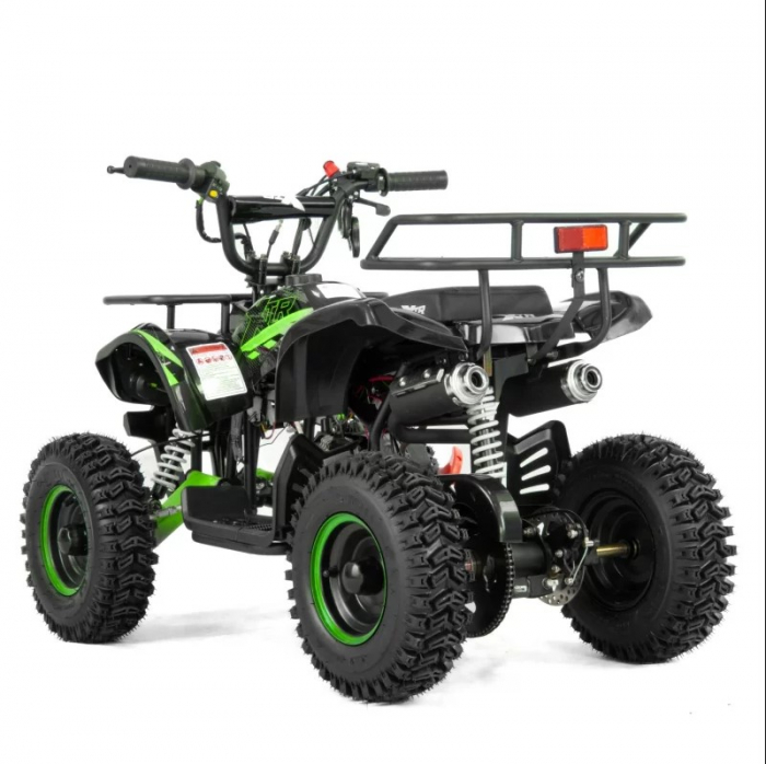 Mini atv XTR M7, roti 6 inch, 50cc, 2 timpi, pornire la buton, culoare negru/verde [3]