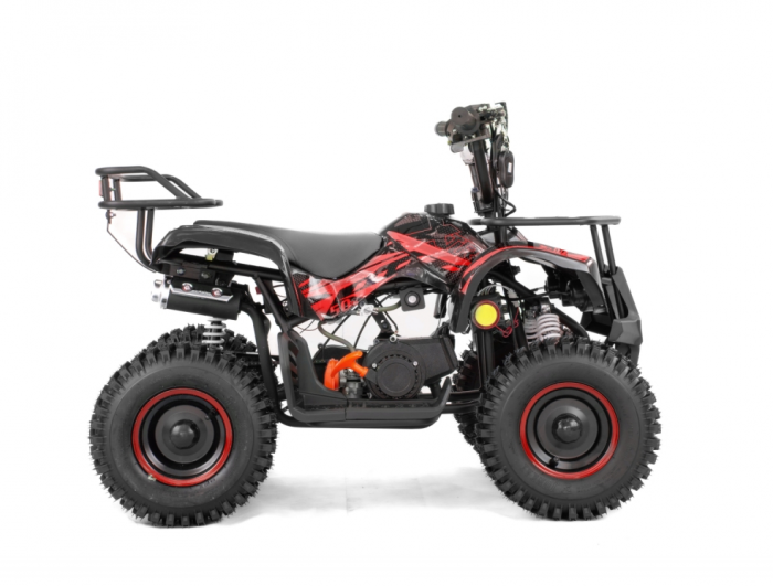 Mini atv XTR M7, roti 6 inch, 50cc, 2 timpi, pornire la sfoara, culoare negru/rosu [6]