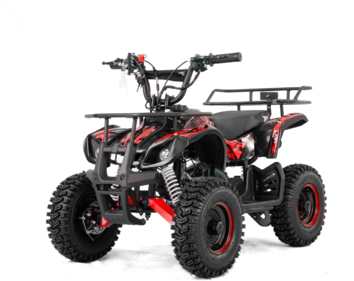 Mini atv XTR M7, roti 6 inch, 50cc, 2 timpi, pornire la sfoara, culoare negru/rosu [2]