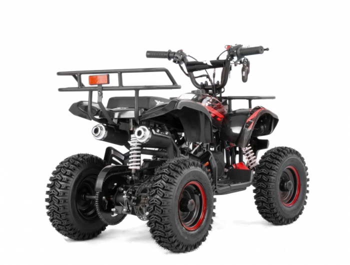 Mini atv XTR M7, roti 6 inch, 50cc, 2 timpi, pornire la sfoara, culoare negru/rosu [5]