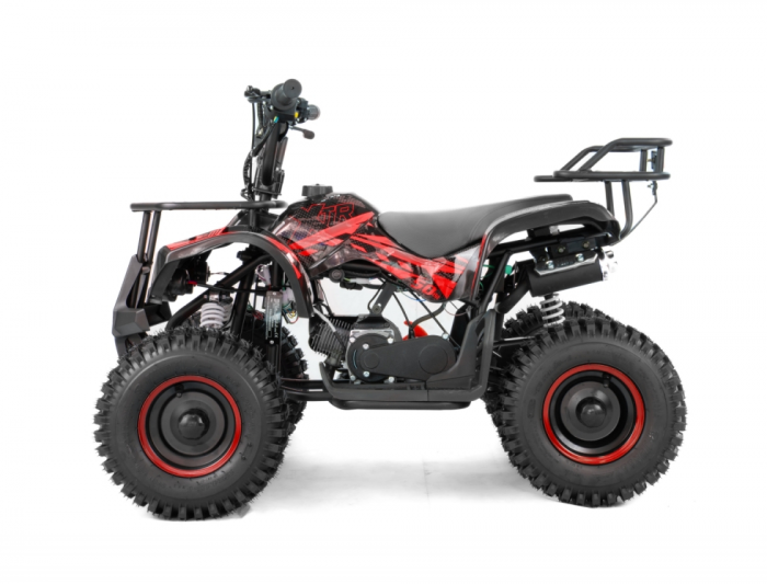 Mini atv XTR M7, roti 6 inch, 50cc, 2 timpi, pornire la sfoara, culoare negru/rosu [3]