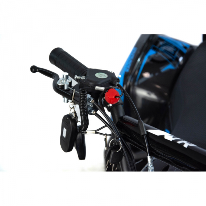 Mini atv XTR M7, roti 6 inch, 50cc, 2 timpi, pornire la sfoara, culoare negru/albastru [11]
