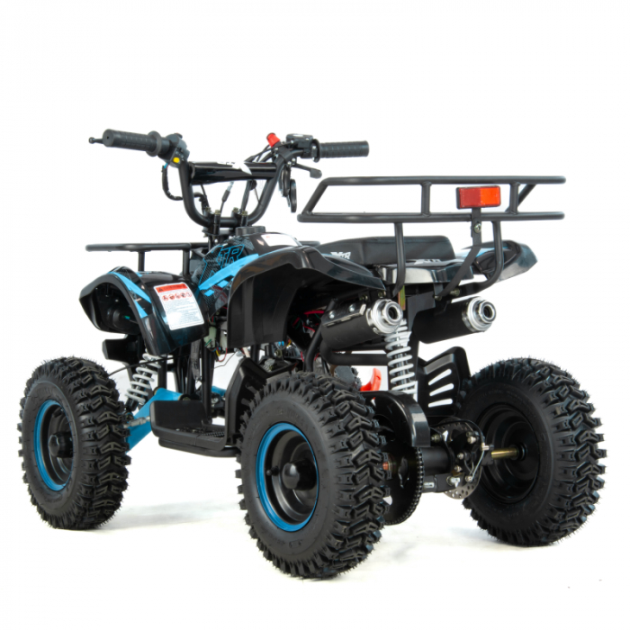 Mini atv XTR M7, roti 6 inch, 50cc, 2 timpi, pornire la sfoara, culoare negru/albastru [3]