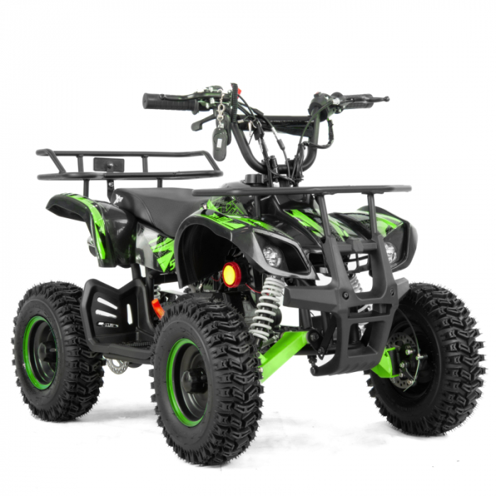 Mini atv XTR M7, roti 6 inch, 50cc, 2 timpi, pornire la sfoara, culoare negru/verde [6]