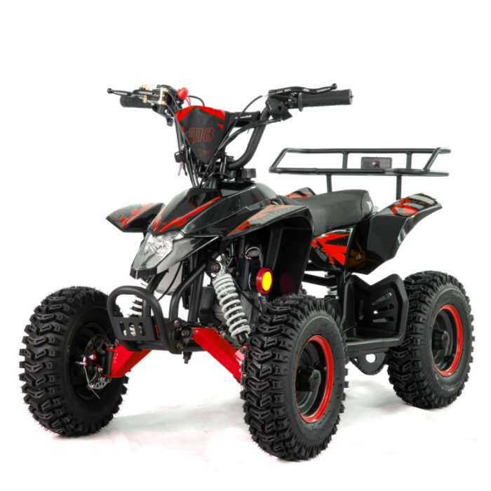 Mini atv XTR M8, roti 6 inch, 50cc, 2 timpi, pornire la sfoara, culoare negru/rosu [6]