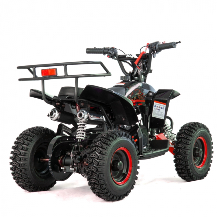 Mini atv XTR M8, roti 6 inch, 50cc, 2 timpi, pornire la sfoara, culoare negru/rosu [3]