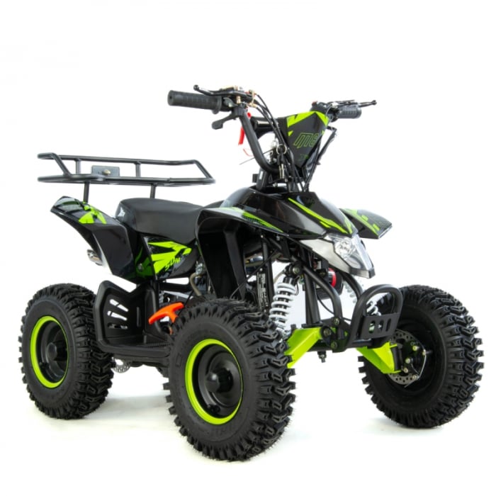 Mini atv XTR M8, roti 6 inch, 50cc, 2 timpi, pornire la sfoara, culoare negru verde