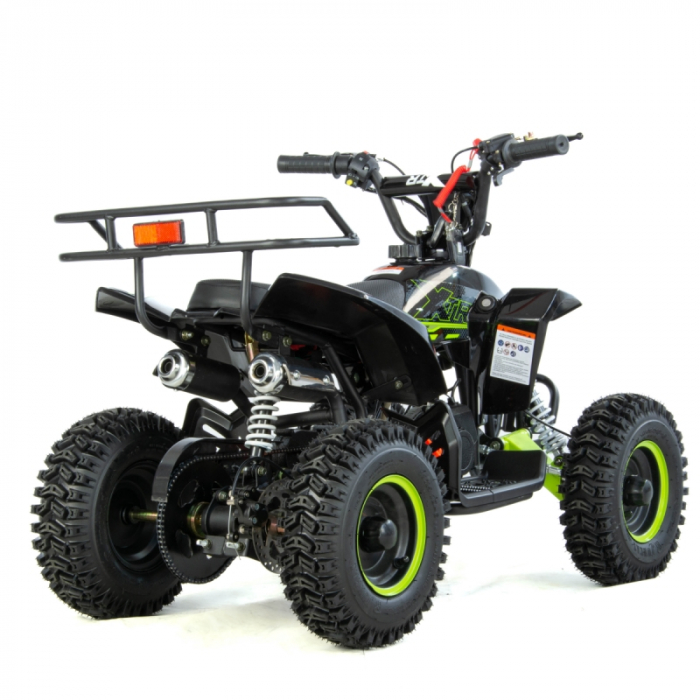 Mini atv XTR M8, roti 6 inch, 50cc, 2 timpi, pornire la sfoara, culoare negru/verde [3]