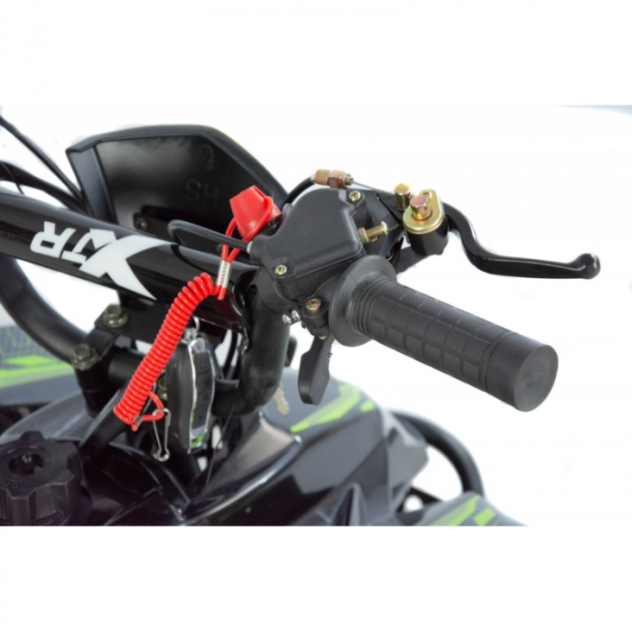 Mini atv XTR M8, roti 6 inch, 50cc, 2 timpi, pornire la sfoara, culoare negru/verde [8]