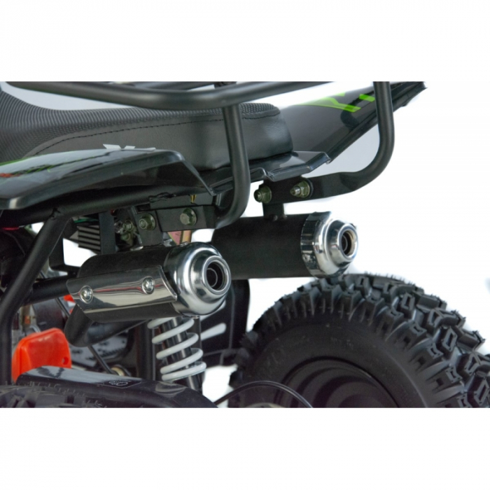 Mini atv XTR M8, roti 6 inch, 50cc, 2 timpi, pornire la sfoara, culoare negru/verde [10]
