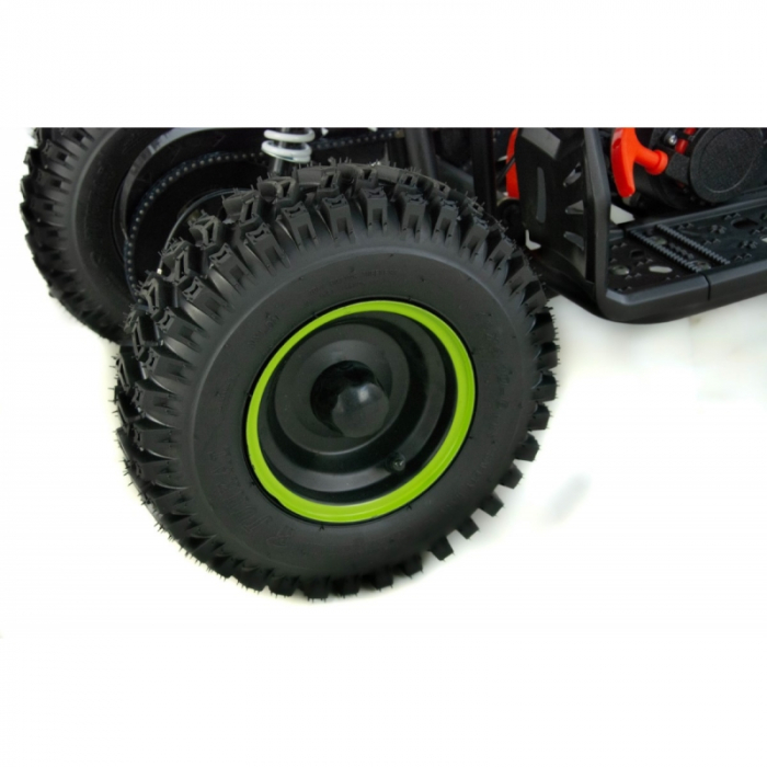 Mini atv XTR M8, roti 6 inch, 50cc, 2 timpi, pornire la sfoara, culoare negru/verde [7]