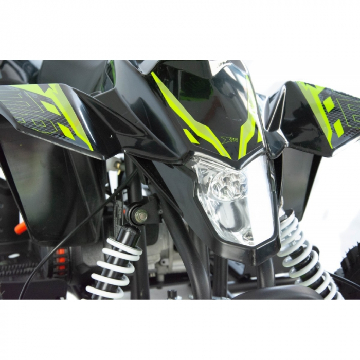 Mini atv XTR M8, roti 6 inch, 50cc, 2 timpi, pornire la sfoara, culoare negru/verde [9]