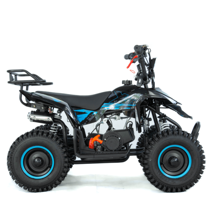 Mini atv XTR M8, roti 6inch, 50cc, 2 timpi, pornire electromotor, culoare negru/albastru [2]