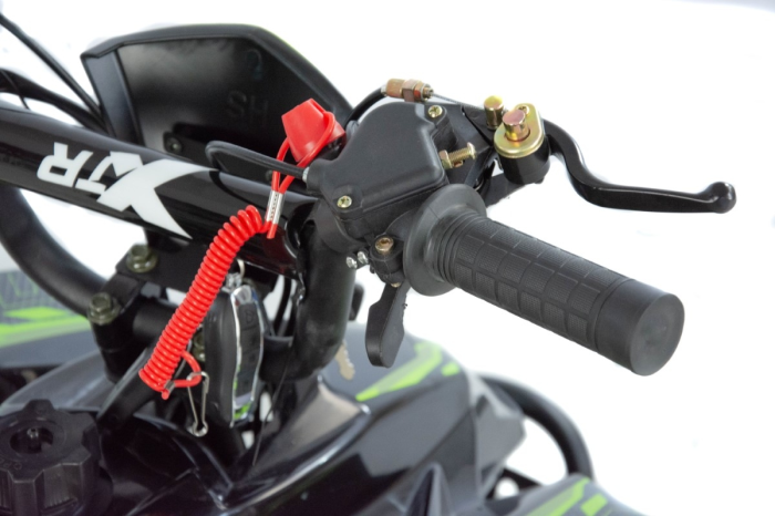 Mini atv XTR M8, roti 6inch, 50cc, 2 timpi, pornire electromotor, culoare negru/verde [8]