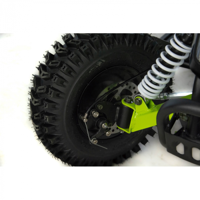 Mini atv XTR M8, roti 6inch, 50cc, 2 timpi, pornire electromotor, culoare negru/verde [9]