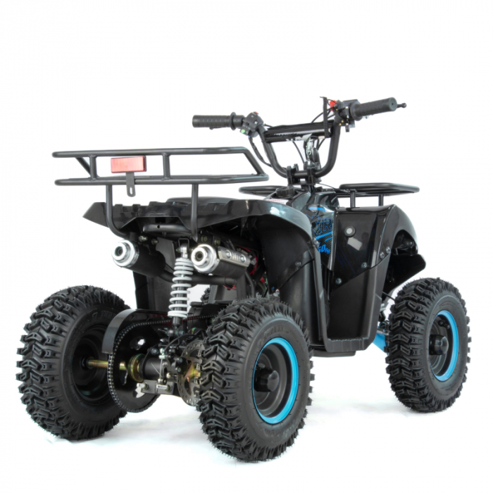 Mini atv XTR M9, roti 6inch, 50cc, 2 timpi, pornire electromotor, culoare negru/albastru [3]