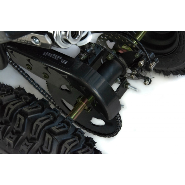 Mini atv XTR M9, roti 6inch, 50cc, 2 timpi, pornire electromotor, culoare negru/rosu [6]