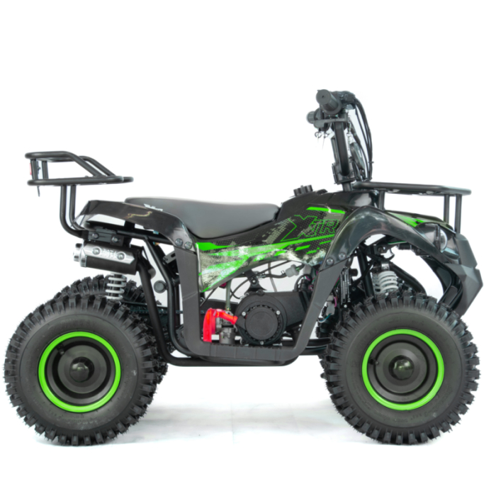 Mini atv XTR M9, roti 6inch, 50cc, 2 timpi, pornire electromotor, culoare negru/verde [2]