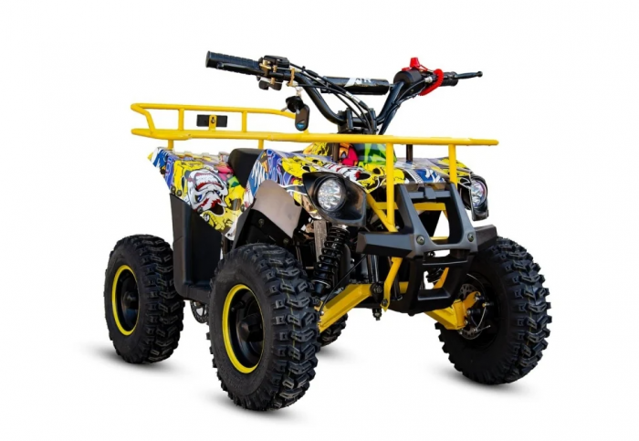 Mini atv XTR M9, roti 6inch, 50cc, 2 timpi, pornire la sfoara , culoare galben