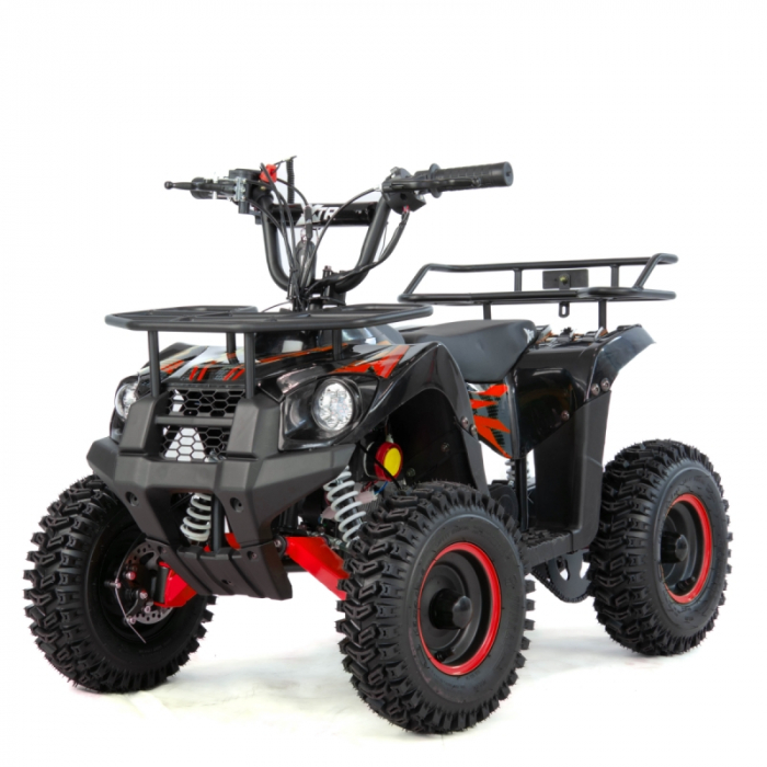 Mini atv XTR M9, roti 6inch, 50cc, 2 timpi, pornire la sfoara, culoare negru/rosu [4]