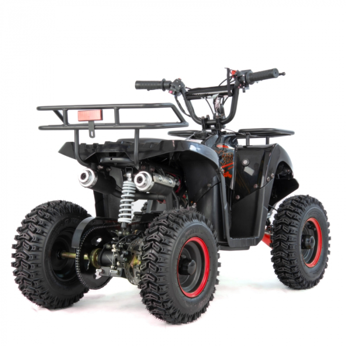 Mini atv XTR M9, roti 6inch, 50cc, 2 timpi, pornire la sfoara, culoare negru/rosu [3]
