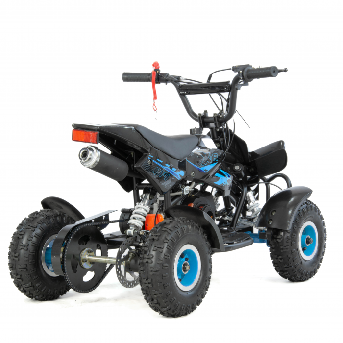 Mini atv XTR M4/4, roti 4 inch, 50cc, 2 timpi, pornire la sfoara , culoare negru/albastru [3]
