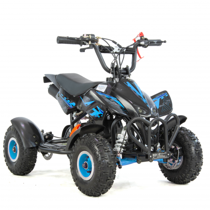 Mini atv XTR M4 4, roti 4 inch, 50cc, 2 timpi, pornire la sfoara , culoare negru albastru