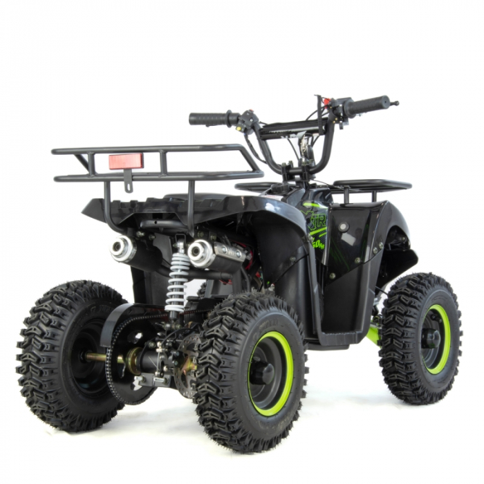 Mini atv XTR M9, roti 6inch, 50cc, 2 timpi, pornire la sfoara, culoare negru/verde [3]