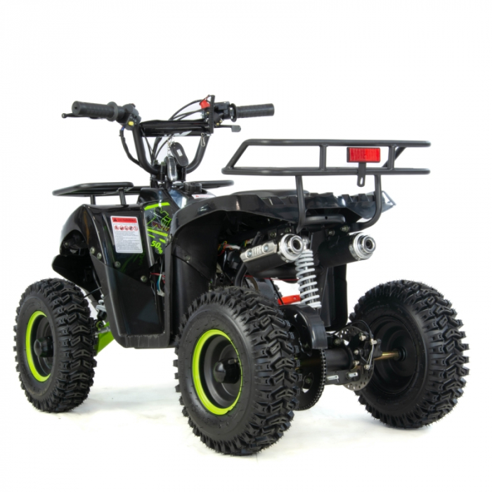 Mini atv XTR M9, roti 6inch, 50cc, 2 timpi, pornire la sfoara, culoare negru/verde [4]