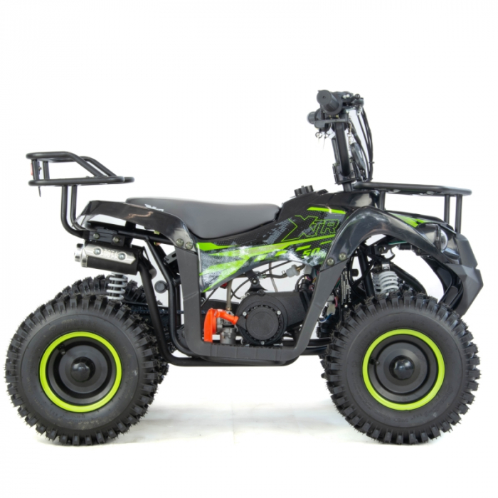 Mini atv XTR M9, roti 6inch, 50cc, 2 timpi, pornire la sfoara, culoare negru/verde [2]