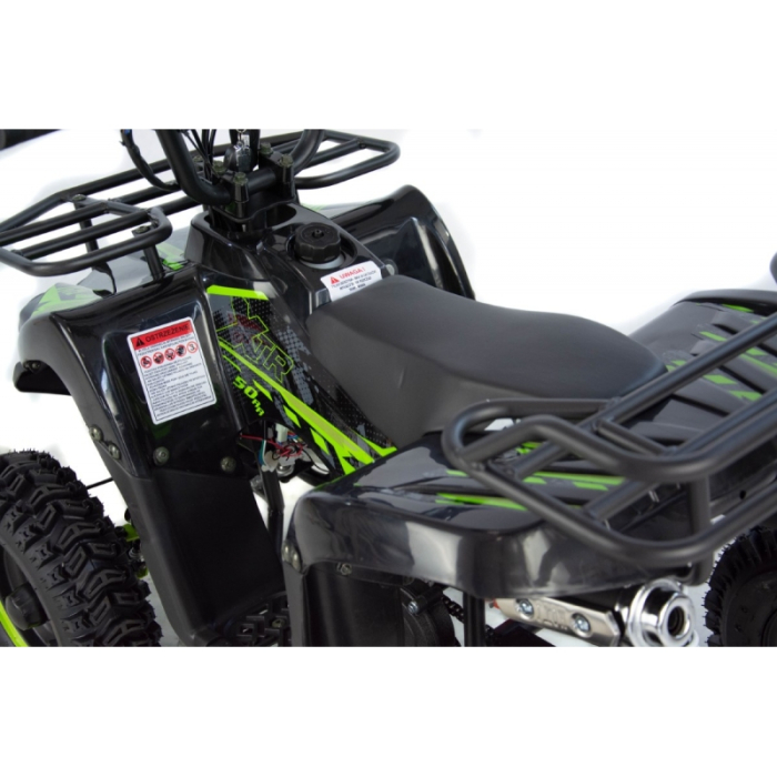 Mini atv XTR M9, roti 6inch, 50cc, 2 timpi, pornire la sfoara, culoare negru/rosu [11]