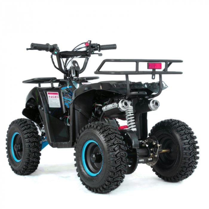 Mini atv XTR M9, roti 6inch, 50cc, 2 timpi, pornire la sfoara, culoare negru/albastru [6]