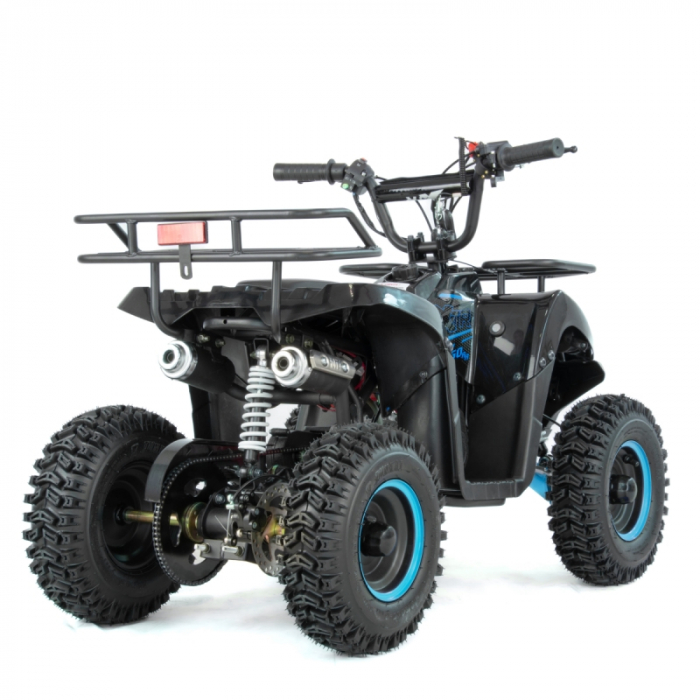 Mini atv XTR M9, roti 6inch, 50cc, 2 timpi, pornire la sfoara, culoare negru/albastru [3]