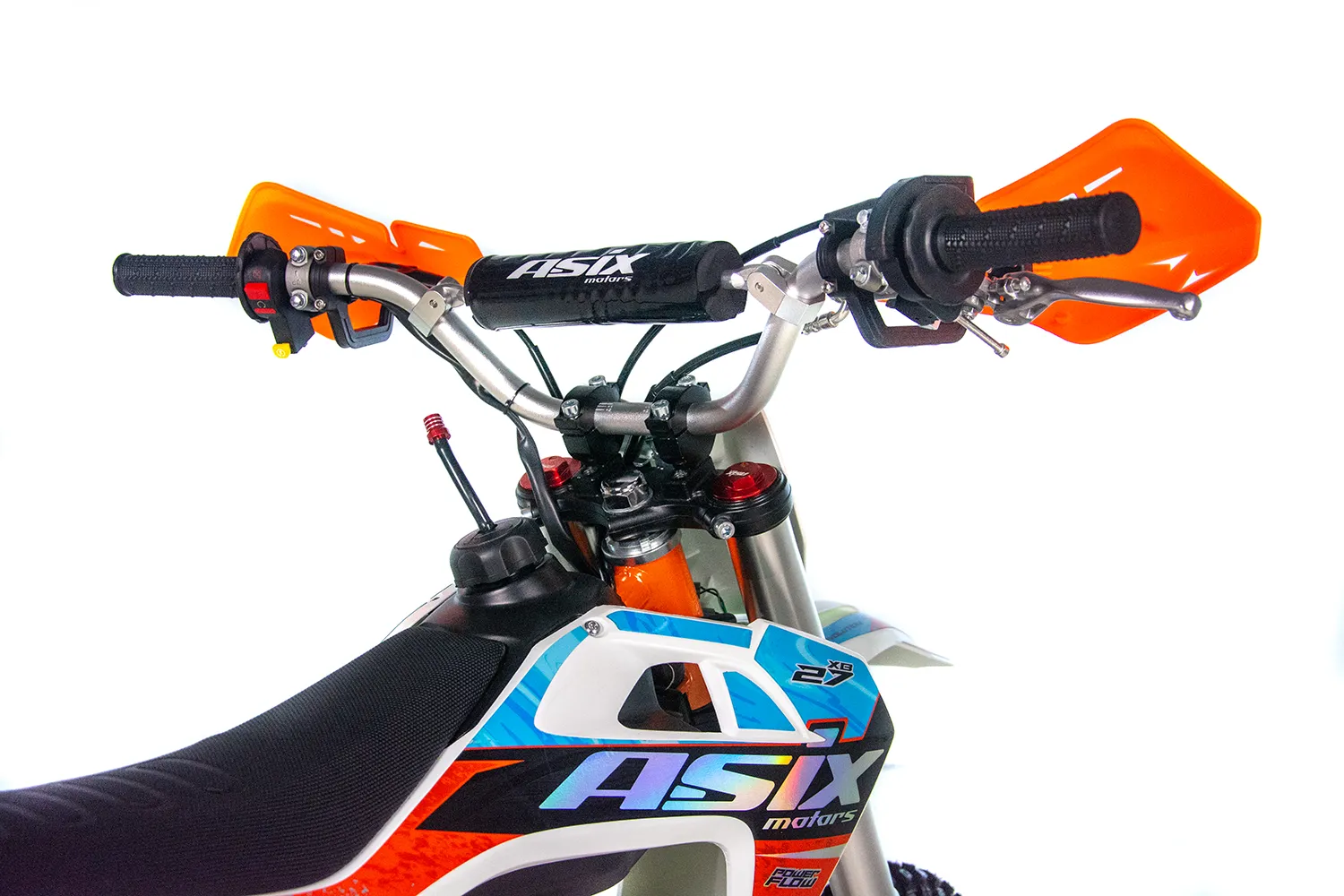Motocicleta Enduro/Cross Asix XB27 A1, 125cc, 4T, roti 14"/12", pornire electromotor, culoare portocaliu/albastru [7]