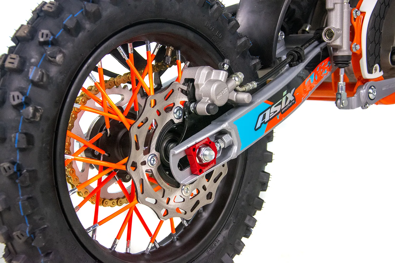 Motocicleta Enduro/Cross Asix XB27 A1, 125cc, 4T, roti 14"/12", pornire electromotor, culoare portocaliu/albastru [10]