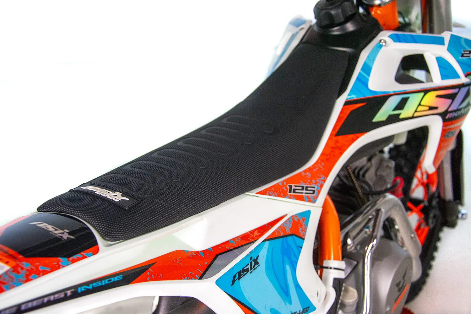 Motocicleta Enduro/Cross Asix XB27 A1, 125cc, 4T, roti 14"/12", pornire electromotor, culoare portocaliu/albastru [18]