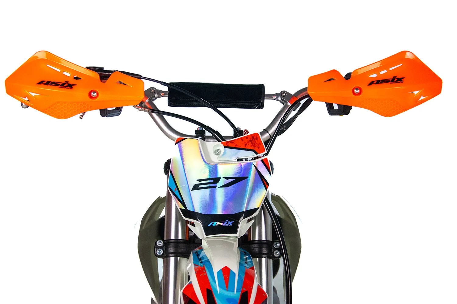 Motocicleta Enduro/Cross Asix XB27 A1, 125cc, 4T, roti 14"/12", pornire electromotor, culoare portocaliu/albastru [15]